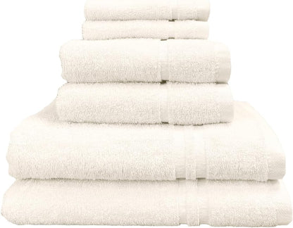 Six Piece Towel Bale Cream 100% Cotton
