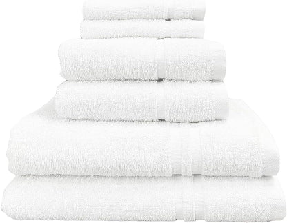 Six Piece Towel Bale White 100% Cotton