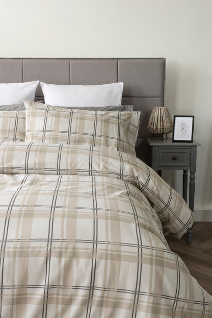 Cotton Rich Check Design in Natural Shades