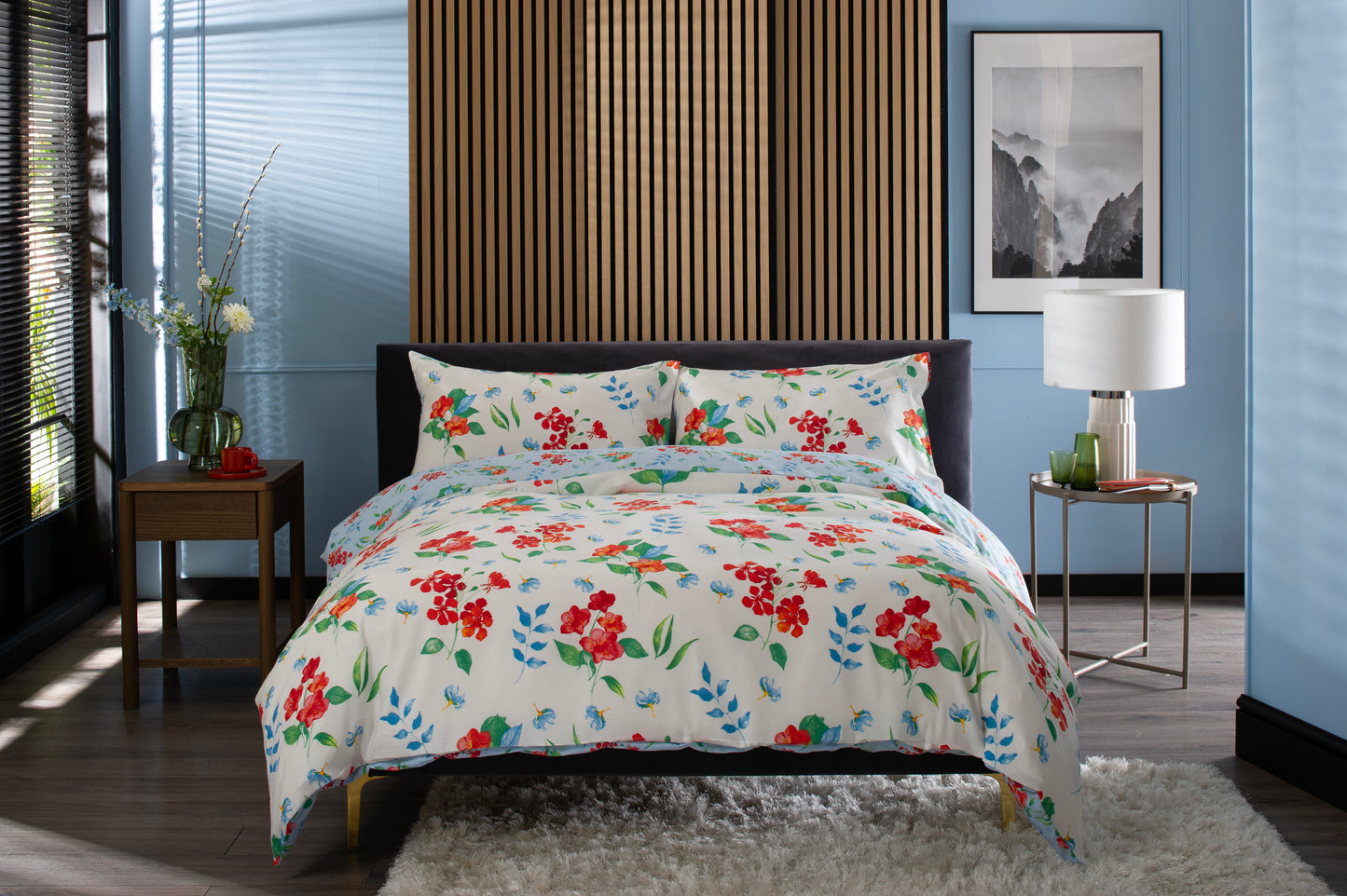 Floral Design Scottie Duvet Cover Multi Colour