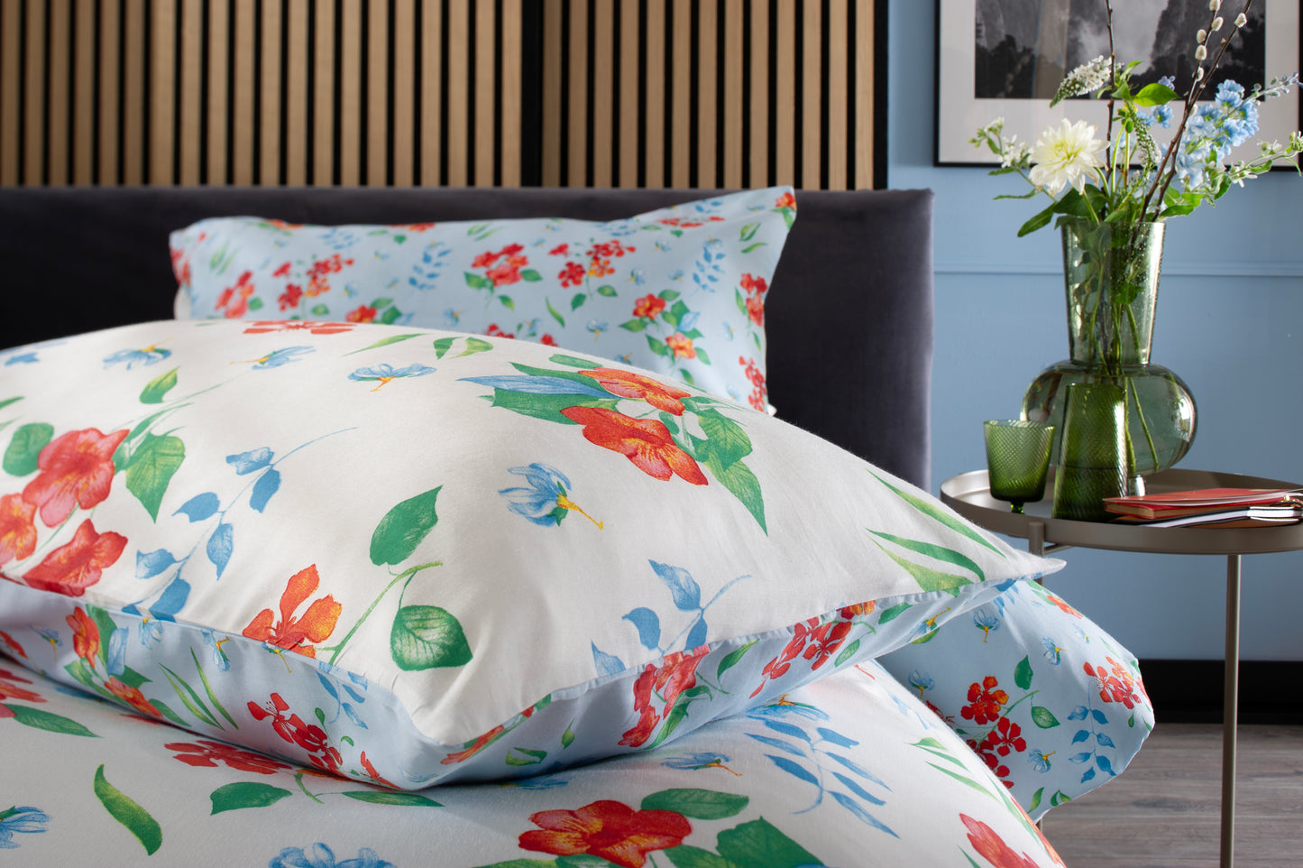 Floral Design Scottie Duvet Cover Multi Colour