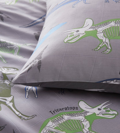 Glow in The Dark Dinosaur Childrens Duvet Set or Curtains Reversible