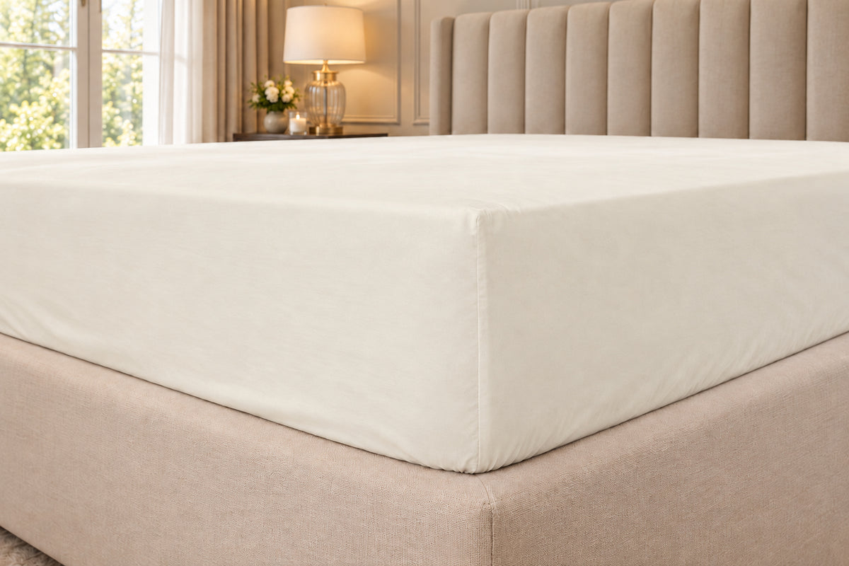 400 Thread Count 100% Egyptian Cotton Ivory