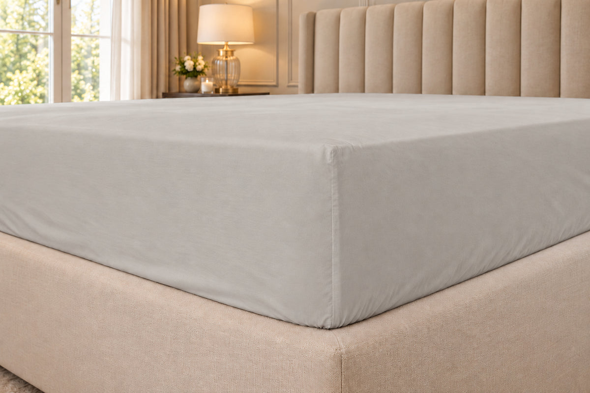400 Thread Count 100% Egyptian Cotton Platinum Grey