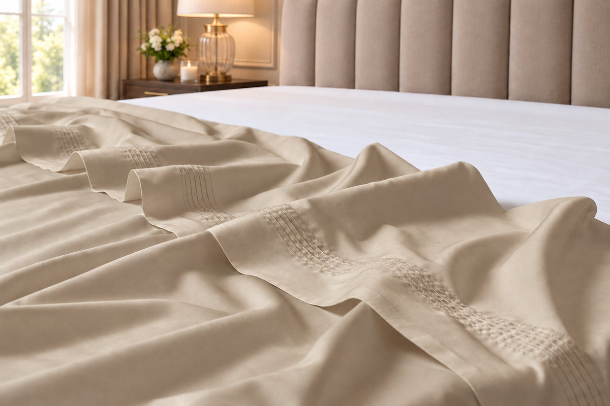 400 Thread Count 100% Egyptian Cotton Taupe