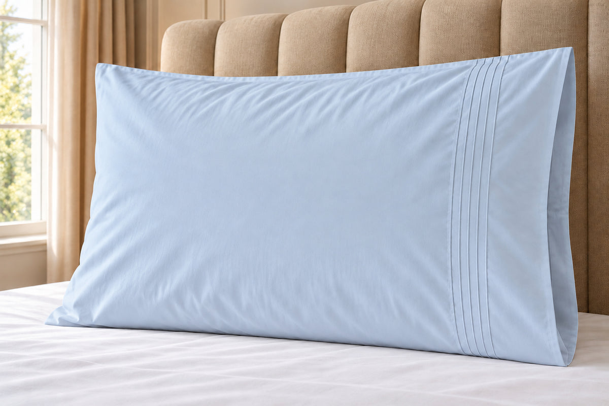 400 Thread Count 100% Egyptian Cotton Powder Blue