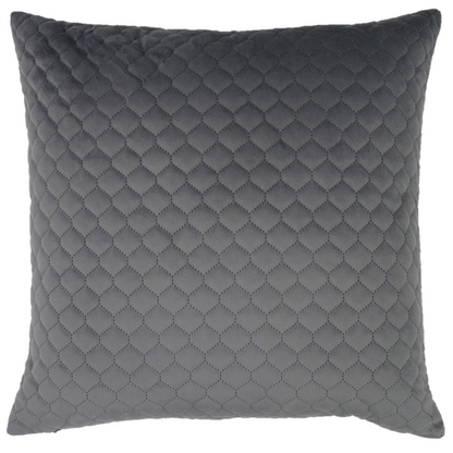 Quilted Cushion Cover In Steel Grey 45cm x 45cm