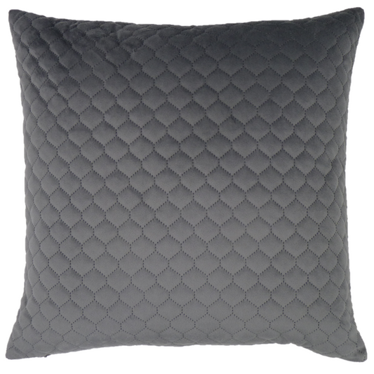 Quilted Cushion Cover In Steel Grey 45cm x 45cm