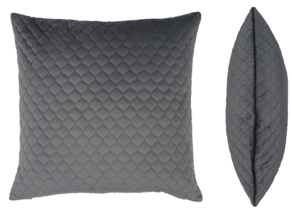 Quilted Cushion Cover In Steel Grey 45cm x 45cm