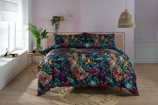 100% Cotton Exotic Birds Colourful Duvet Cover Set