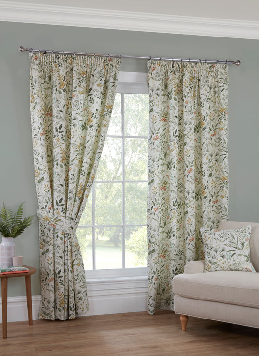 Cleo Leaf & Floral Design Curtains