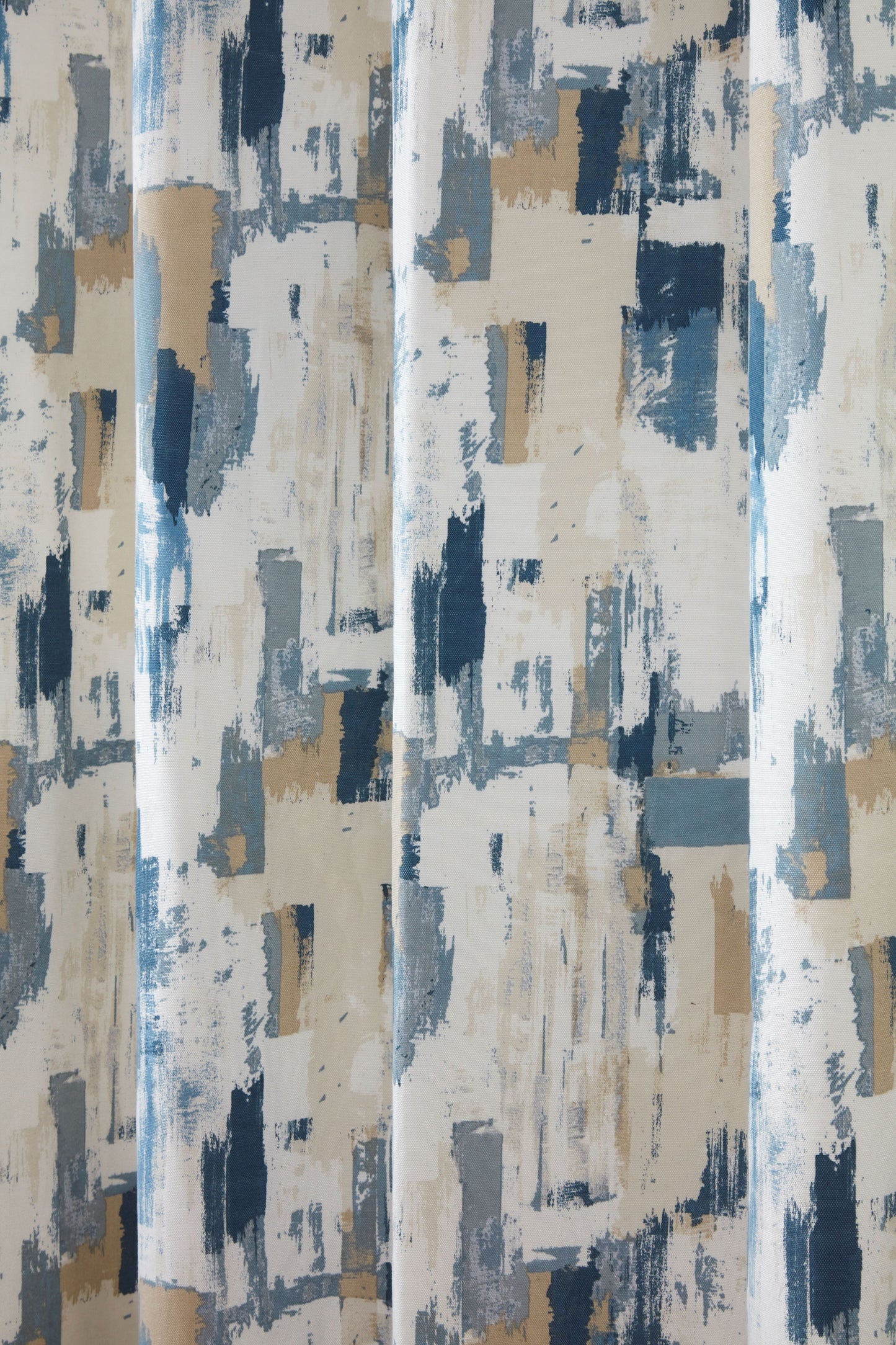 Eyelet Design Contemporary Curtains in Blue Shades