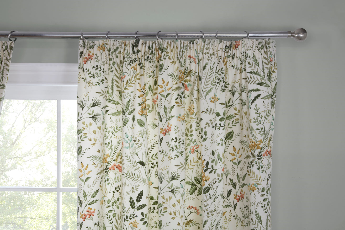 Cleo Leaf & Floral Design Curtains