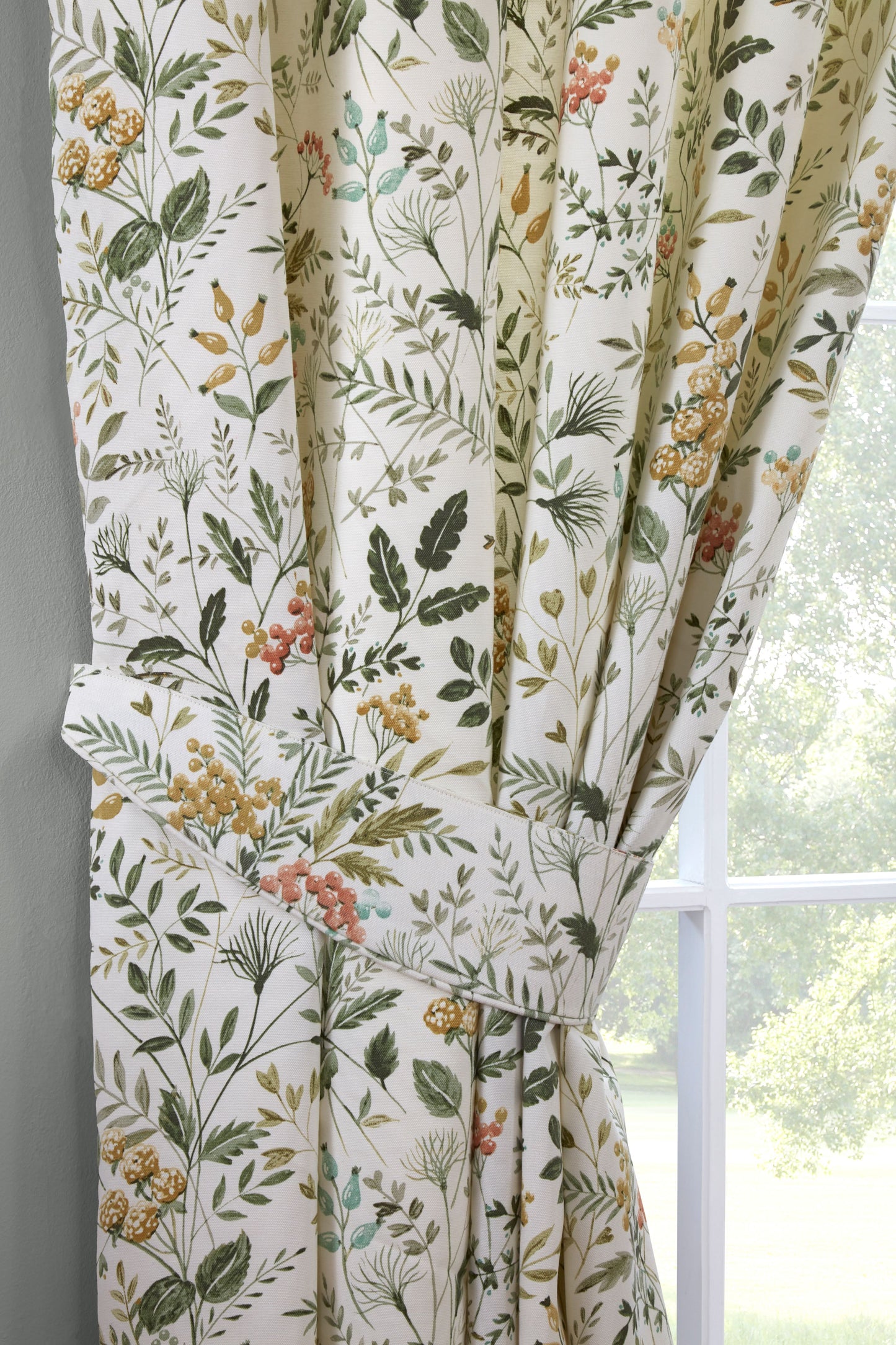 Cleo Leaf & Floral Design Curtains