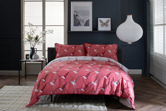 Humming Bird Cotton Duvet Cover Set