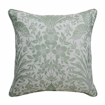 Floral Jacquard Pair Curtains In Sage Green Keswick