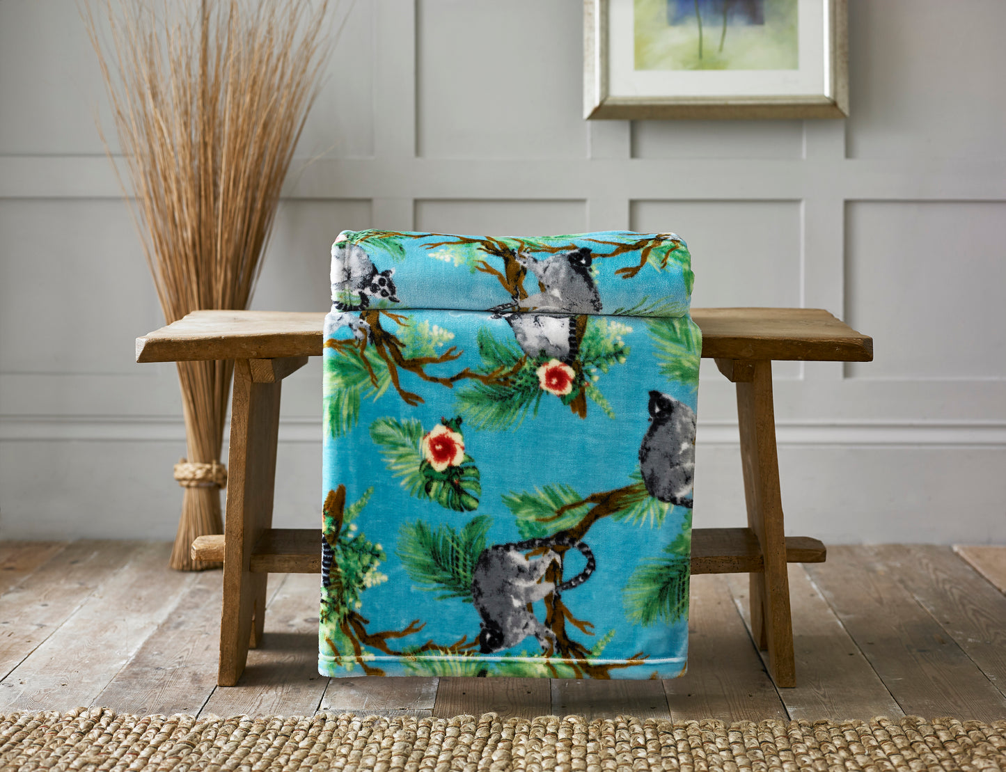 Supersoft Madagascar Deisgn Throw Jansons Direct Linens