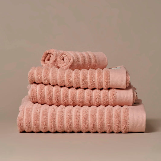 Organic Cotton Bath Towels in Blush