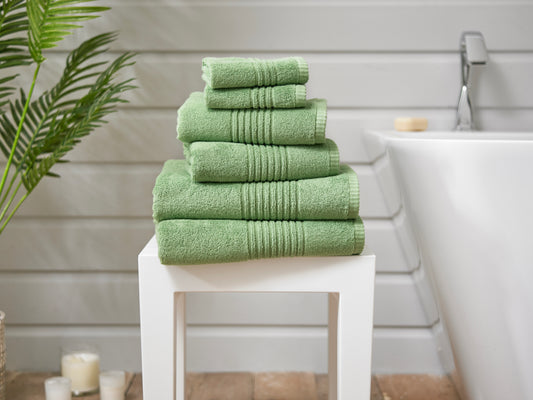 Quik Dri Textured Towels in Fern Green