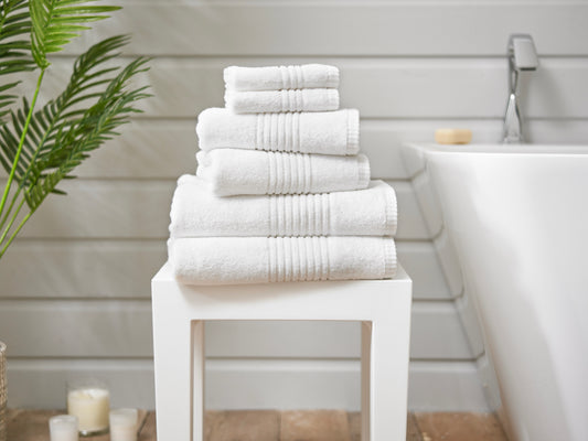Quik Dri Textured Towels in White