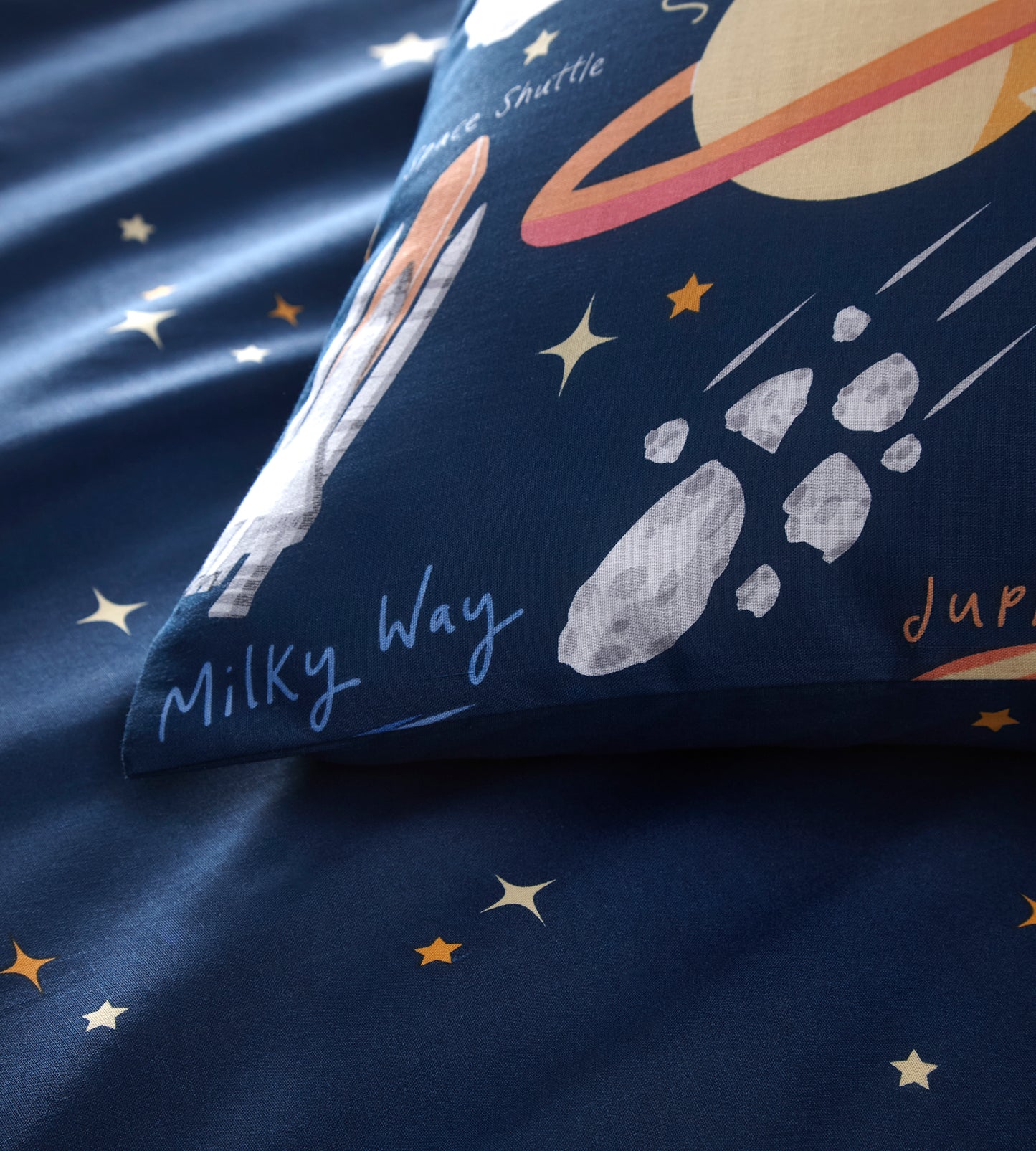 Space Time Childrens Duvet Set or Curtains Reversible