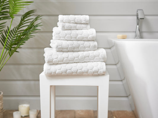 Quik Dri Sierra Textured Towels in White