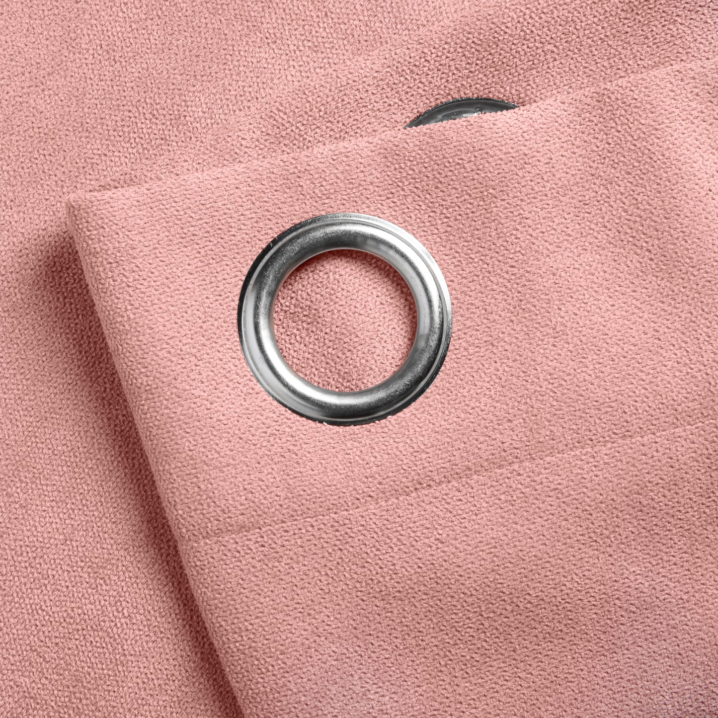 Chenille Velvet Room Darkening Curtains Eyelet in Blush Pink