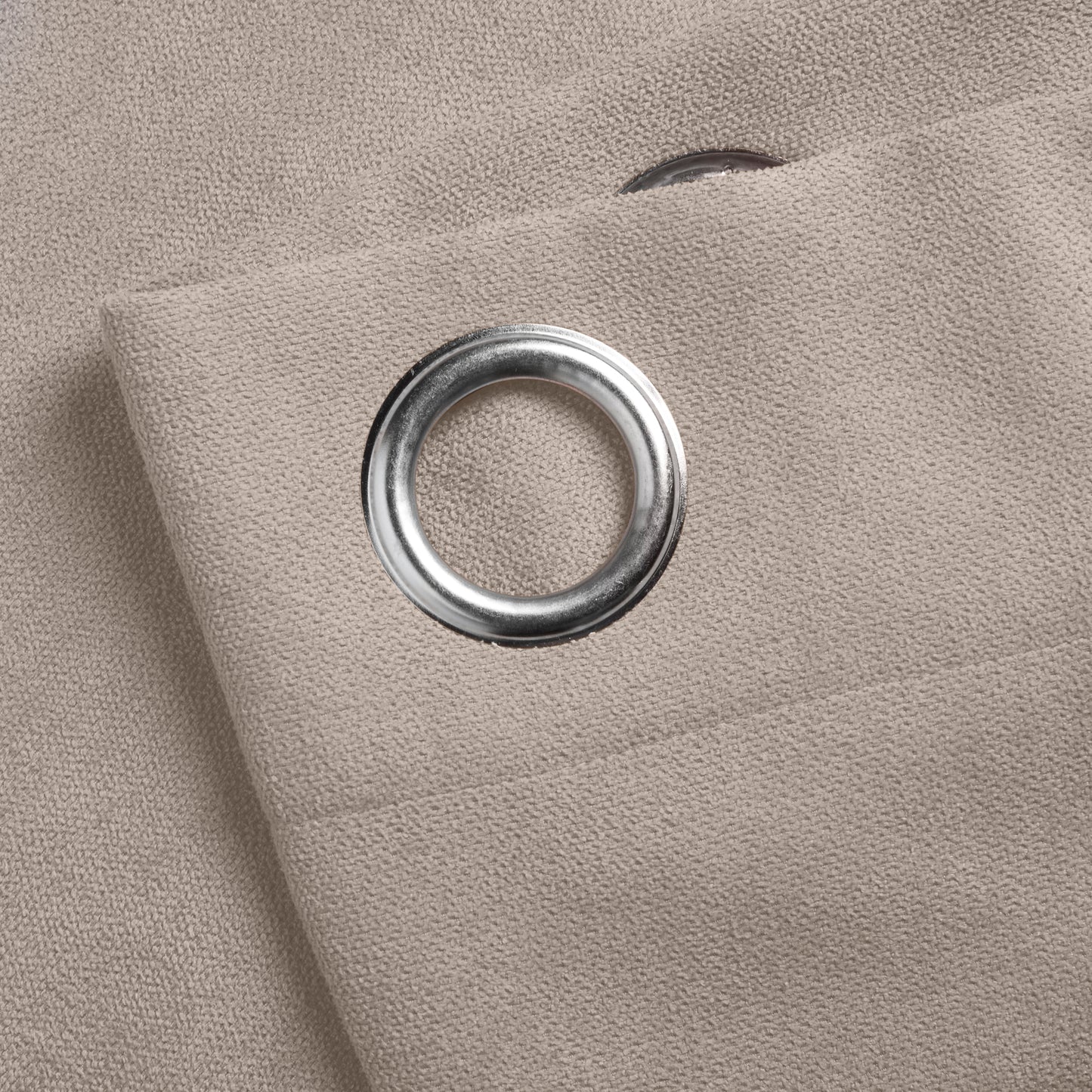Chenille Velvet Room Darkening Curtains Eyelet in Taupe