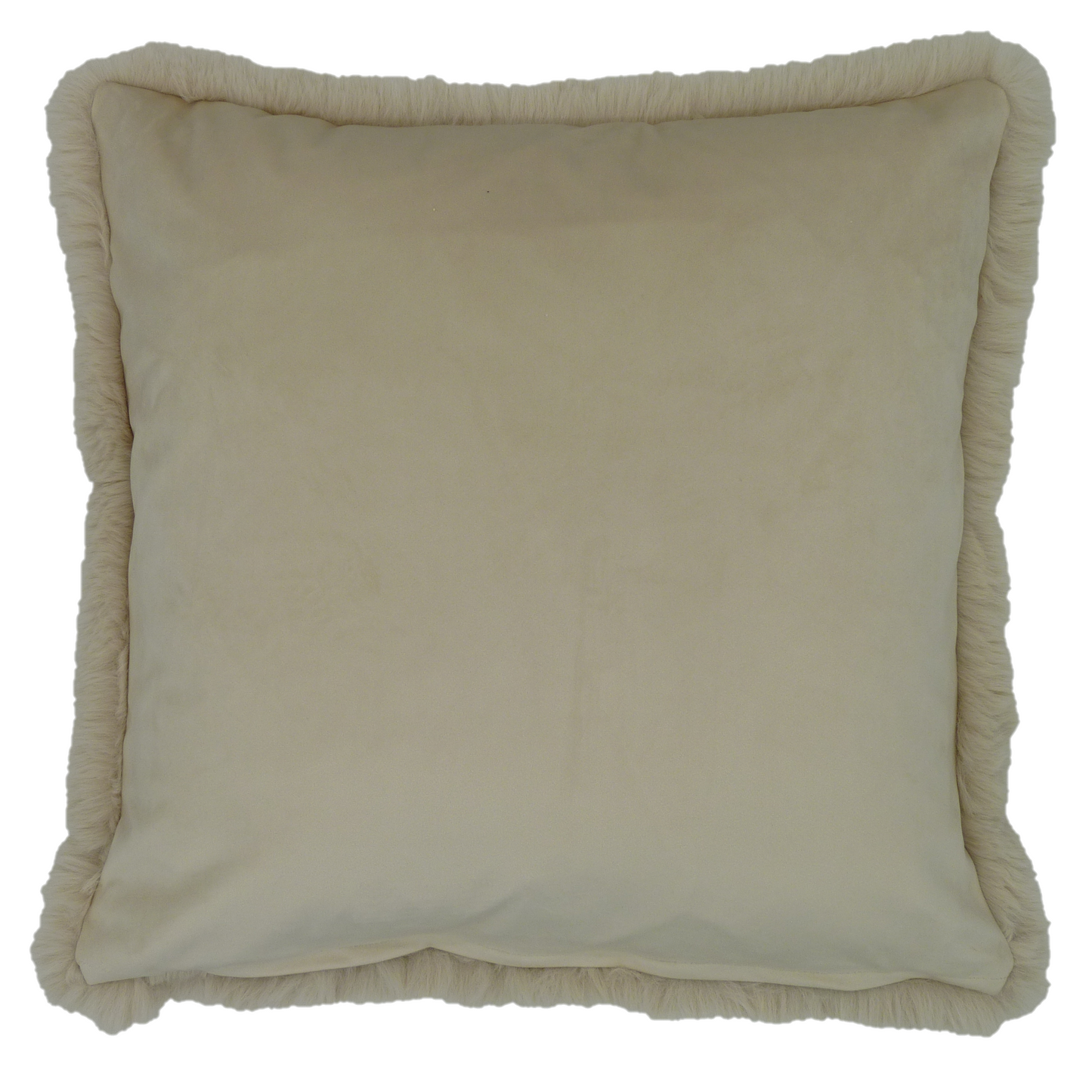 Supersoft Faux Fur Cushion Cover Cream 45cm x 45cm