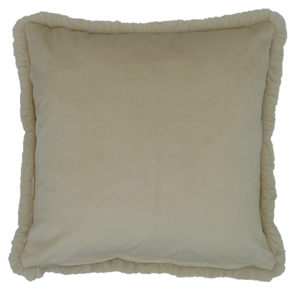 Supersoft Faux Fur Cushion Cover Cream 45cm x 45cm