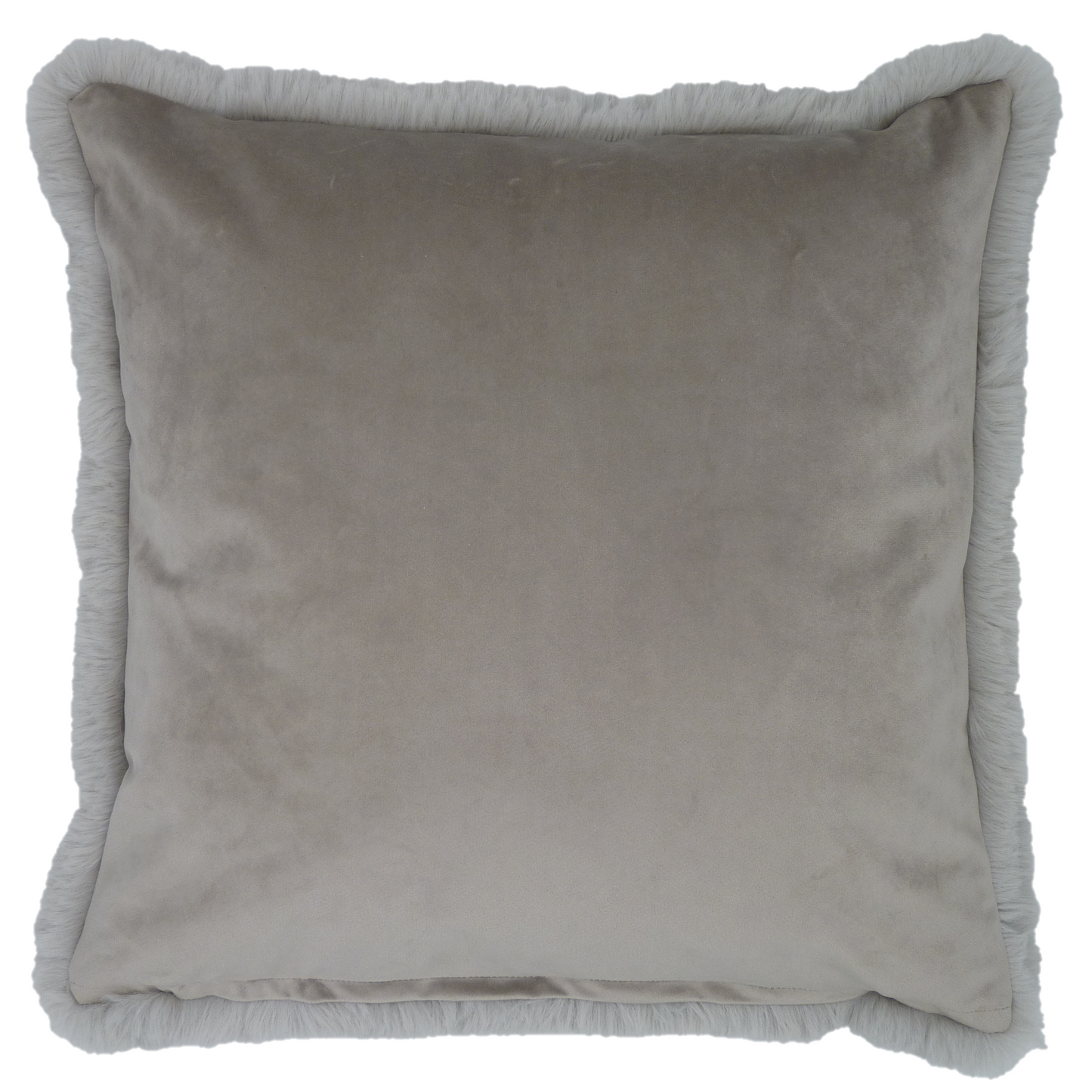 Supersoft Faux Fur Cushion Cover Silver Grey 45cm x 45cm