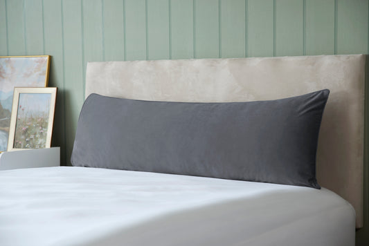 Velvet Covered Bolster Pillow / Cushion
