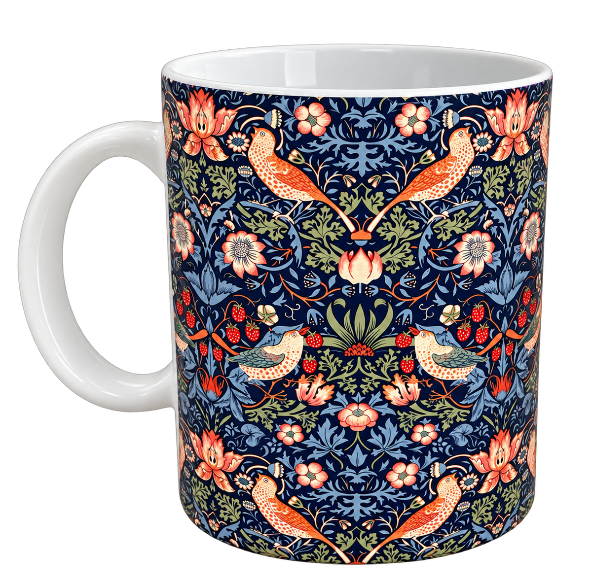 Strawberry Thief Navy Blue Cup