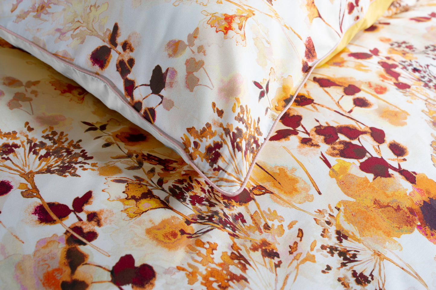 Watercolor Cotton Duvet Cover Set in Spice