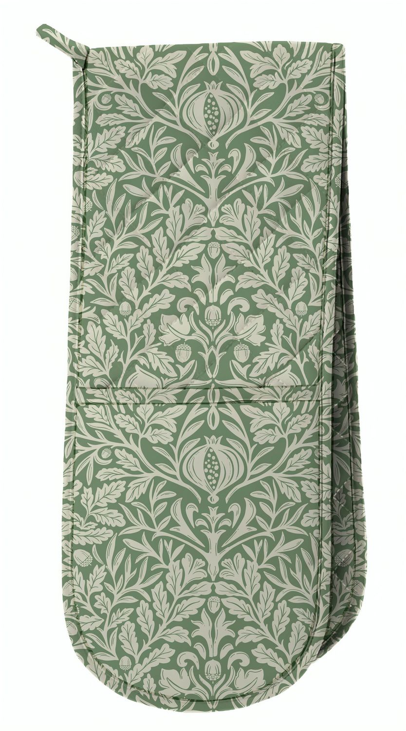 William Morris Acorn Green Kitchen Linen