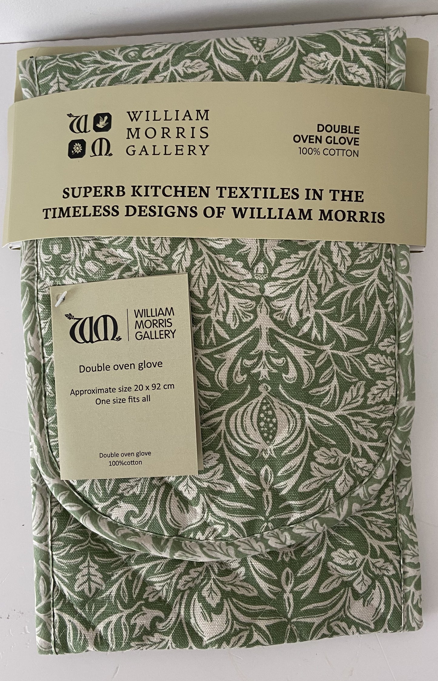 William Morris Acorn Green Kitchen Linen