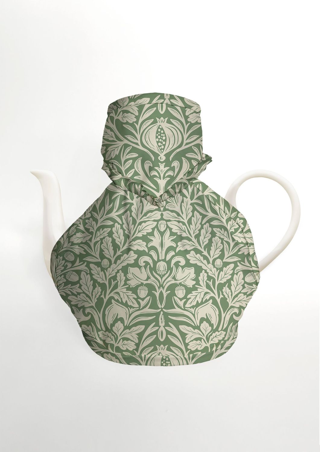 William Morris Acorn Green Kitchen Linen