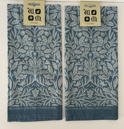 William Morris Acorn Blue Kitchen Linen