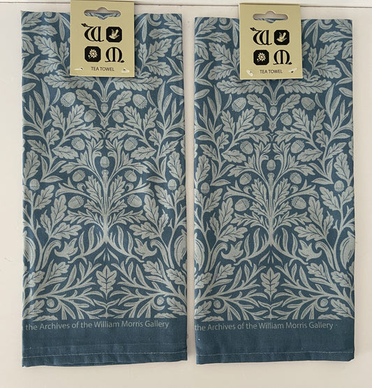 William Morris Acorn Blue Kitchen Linen