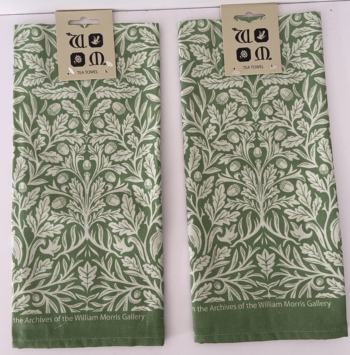 William Morris Acorn Green Kitchen Linen