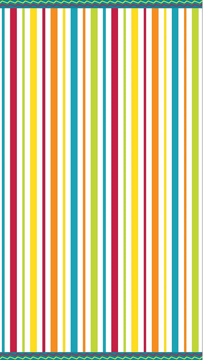100% Cotton Jacquard Multi Colour Stripe Beach Towel