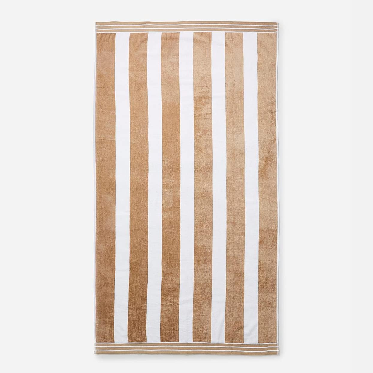 Jumbo Beach Towel Taupe Stripe