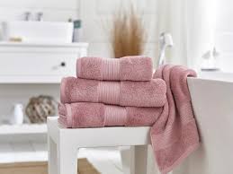 650gsm Combed Pima Bliss Anti Bacterial Towel in Blush Pink