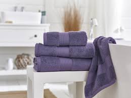 650gsm Combed Pima Bliss Anti Bacterial Towel in Purple