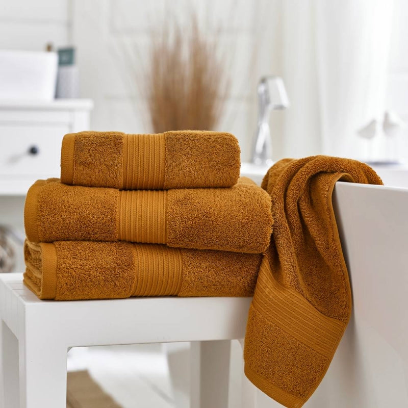 650gsm Combed Pima Bliss Anti Bacterial Towel in Spice