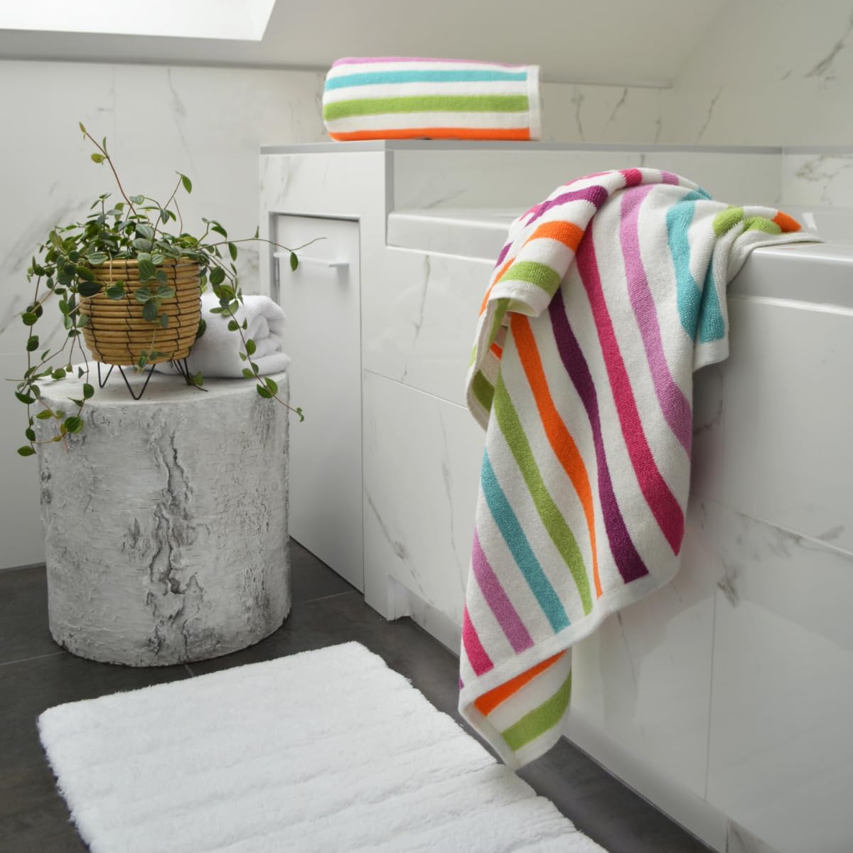Bobble Towels & Bath Mats in Bright Multi Colour