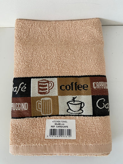 Cafe Cafe Tea Kitchen Towel Latte
