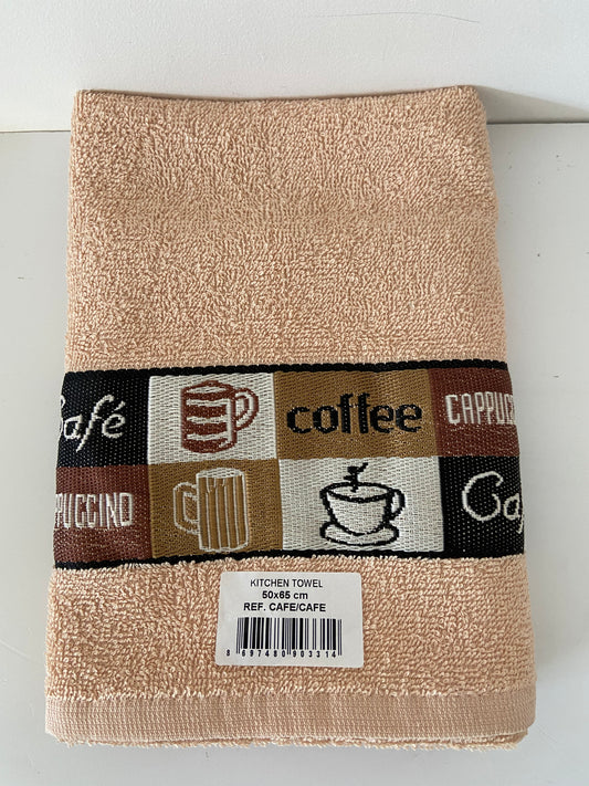 Cafe Cafe Tea Kitchen Towel Latte