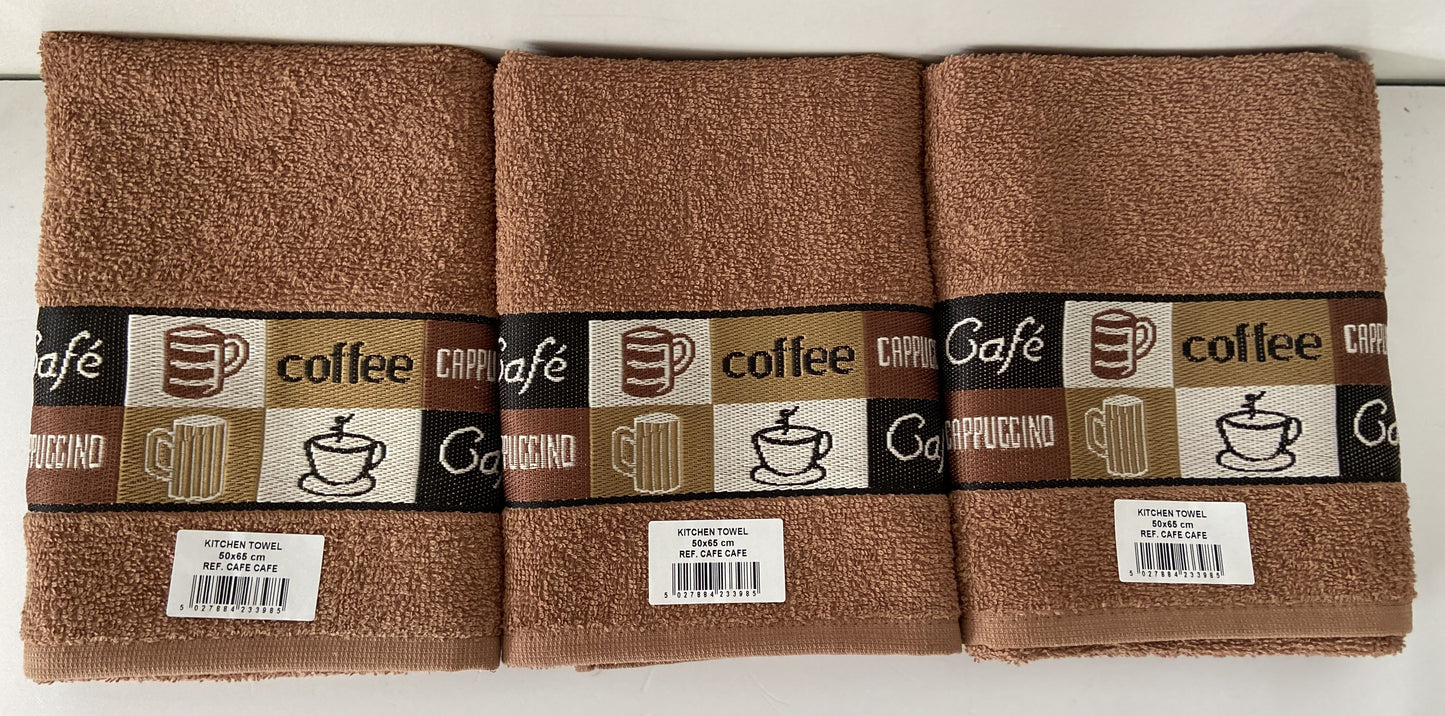 Cafe Cafe Tea Kitchen Towel Mocha Mousse