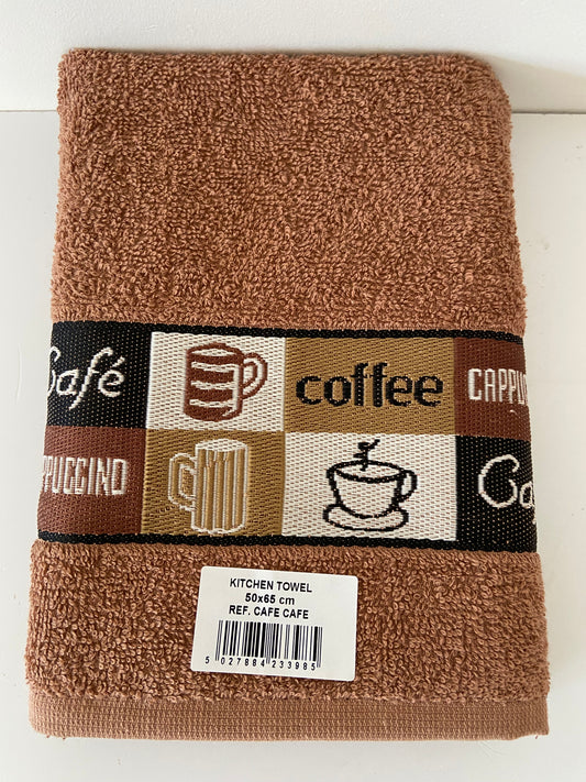Cafe Cafe Tea Kitchen Towel Mocha Mousse